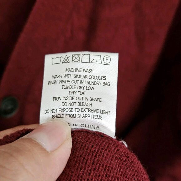 Kallspin Vest Mens XL Tall XLT Red Wool V Neck Sweater Academia Button Front - Picture 5 of 8